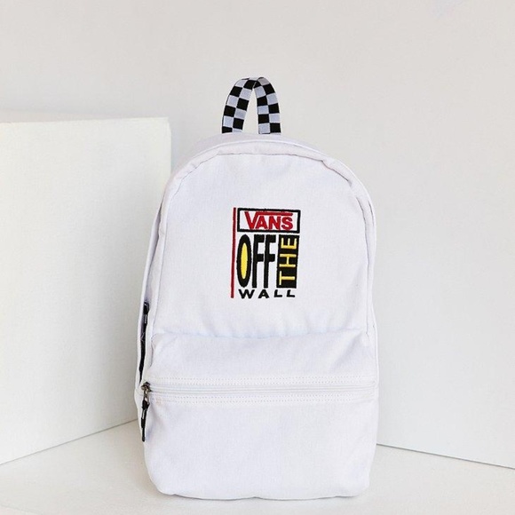 vans backpack white